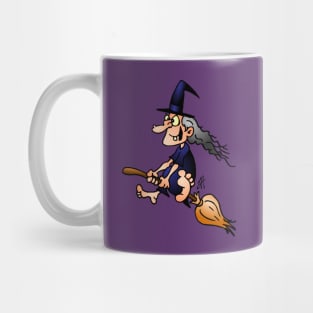 Witch on a broom Mug